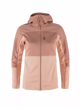 FJÄLLRÄVEN | Giacca in pile da donna Abisko Trail con cappuccio | rosa